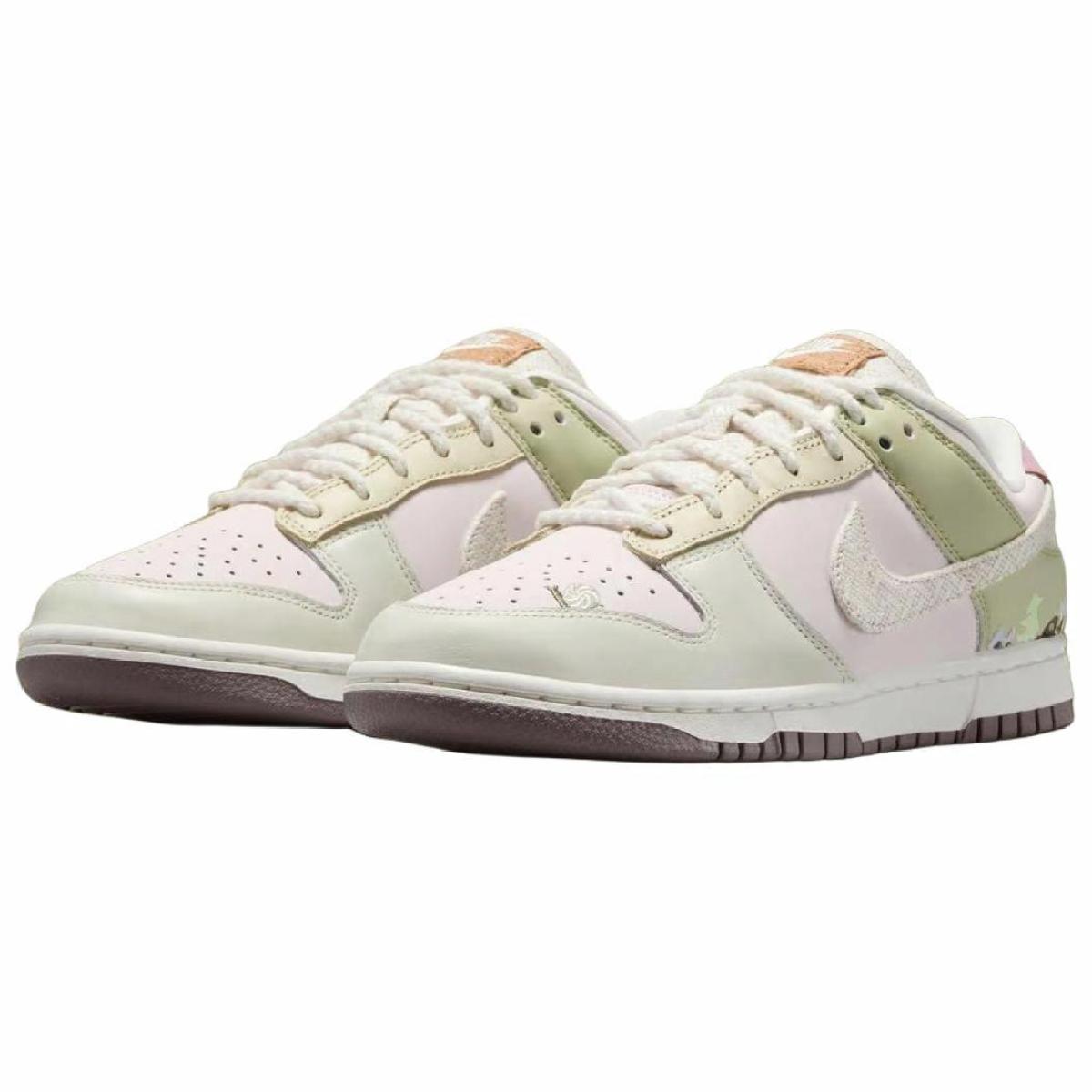 Женские кроссовки Nike Dunk Low Green/Pink