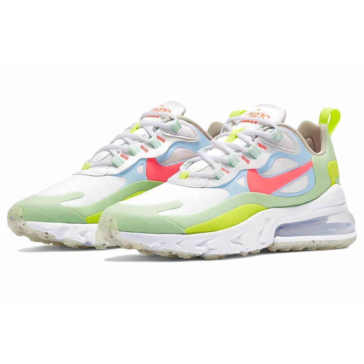 Женские кроссовки Nike Air Max 270 React Yellow/Green/Pink