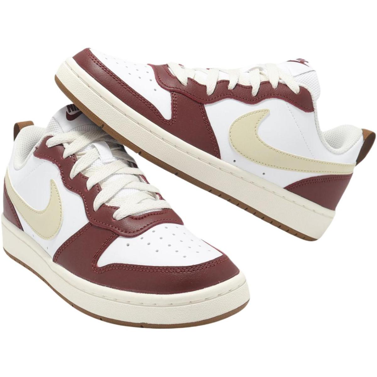 Подростковые кроссовки Nike Court Borough Low2 White/Red GS