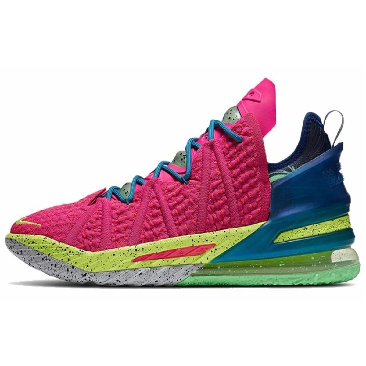 Мужские кроссовки Nike Lebron 18 Night Los Angeles Pink/Yellow/Blue