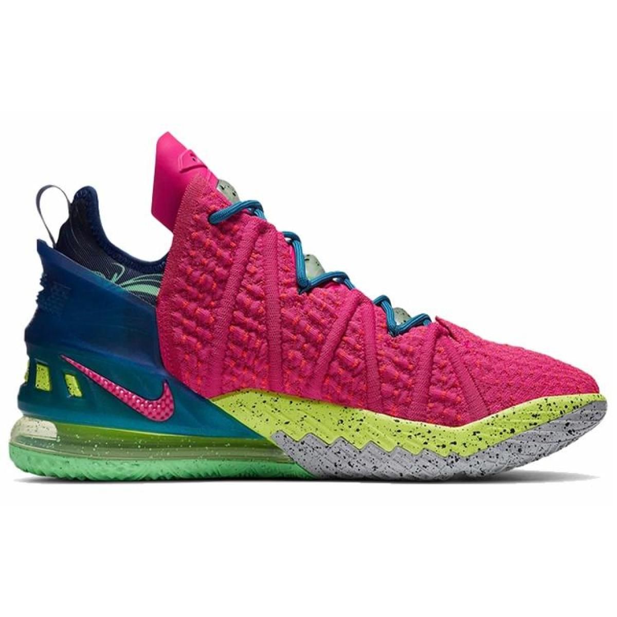 Мужские кроссовки Nike Lebron 18 Night Los Angeles Pink/Yellow/Blue