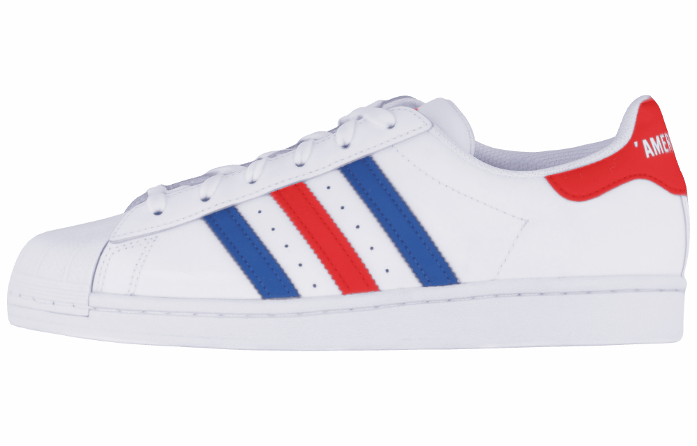 Подростковые кеды Adidas Originals Superstar GS White/Blue/Red GS