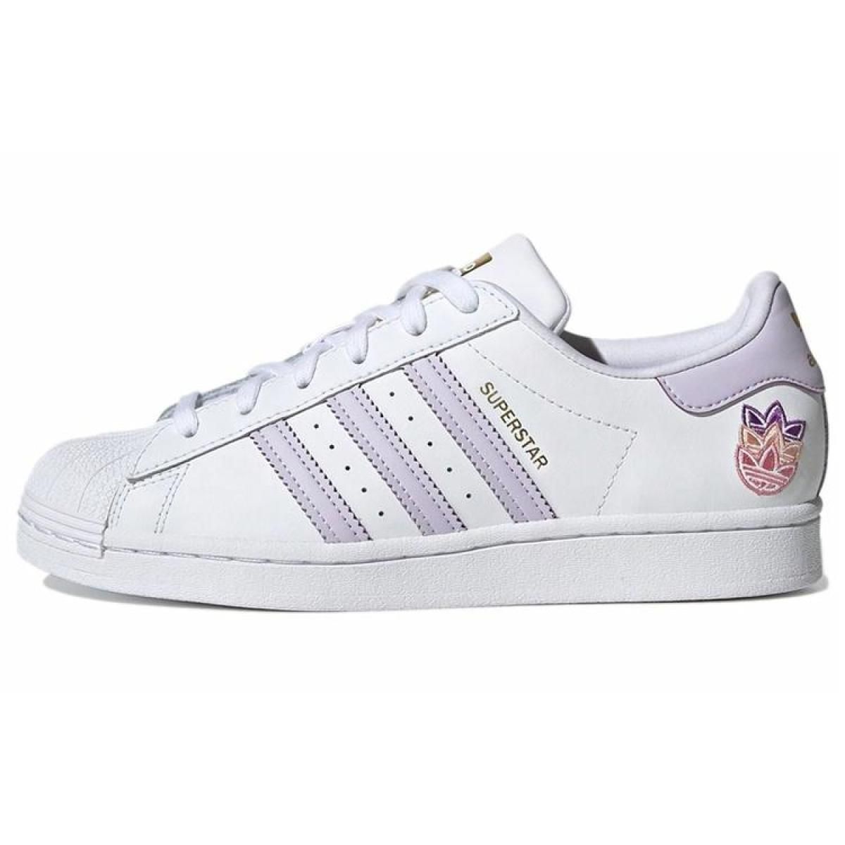 Женские Кеды Adidas Originals Superstar White/Purple