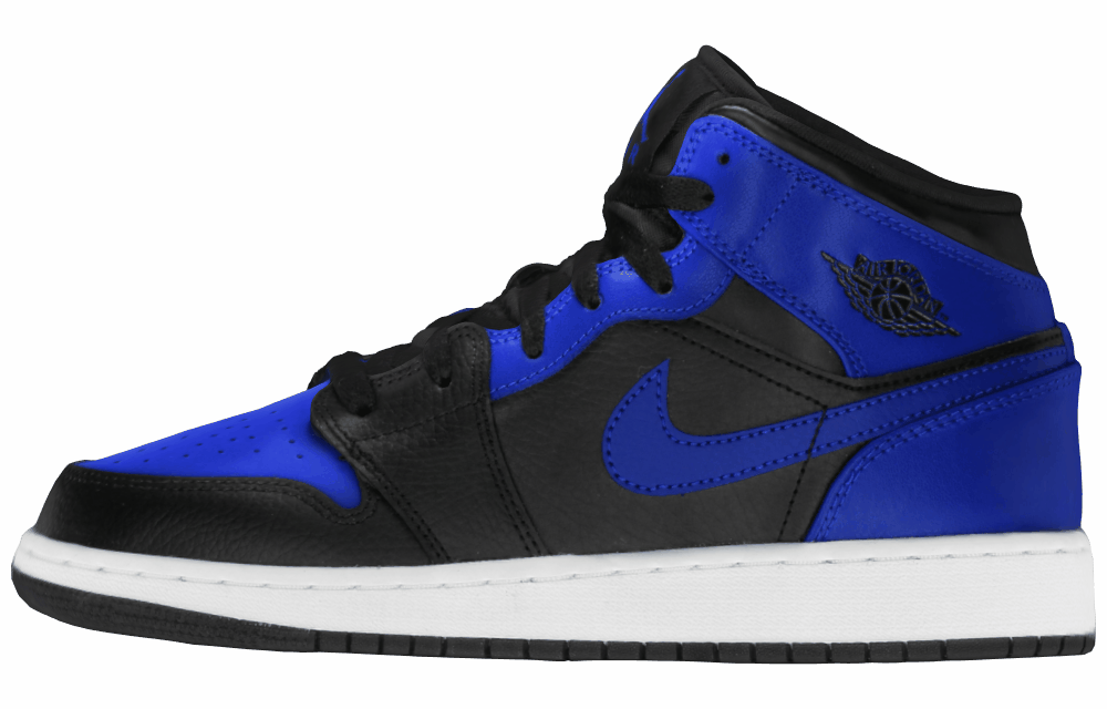 Подростковые кроссовки Air Jordan 1 Mid "Hyper Royal" GS