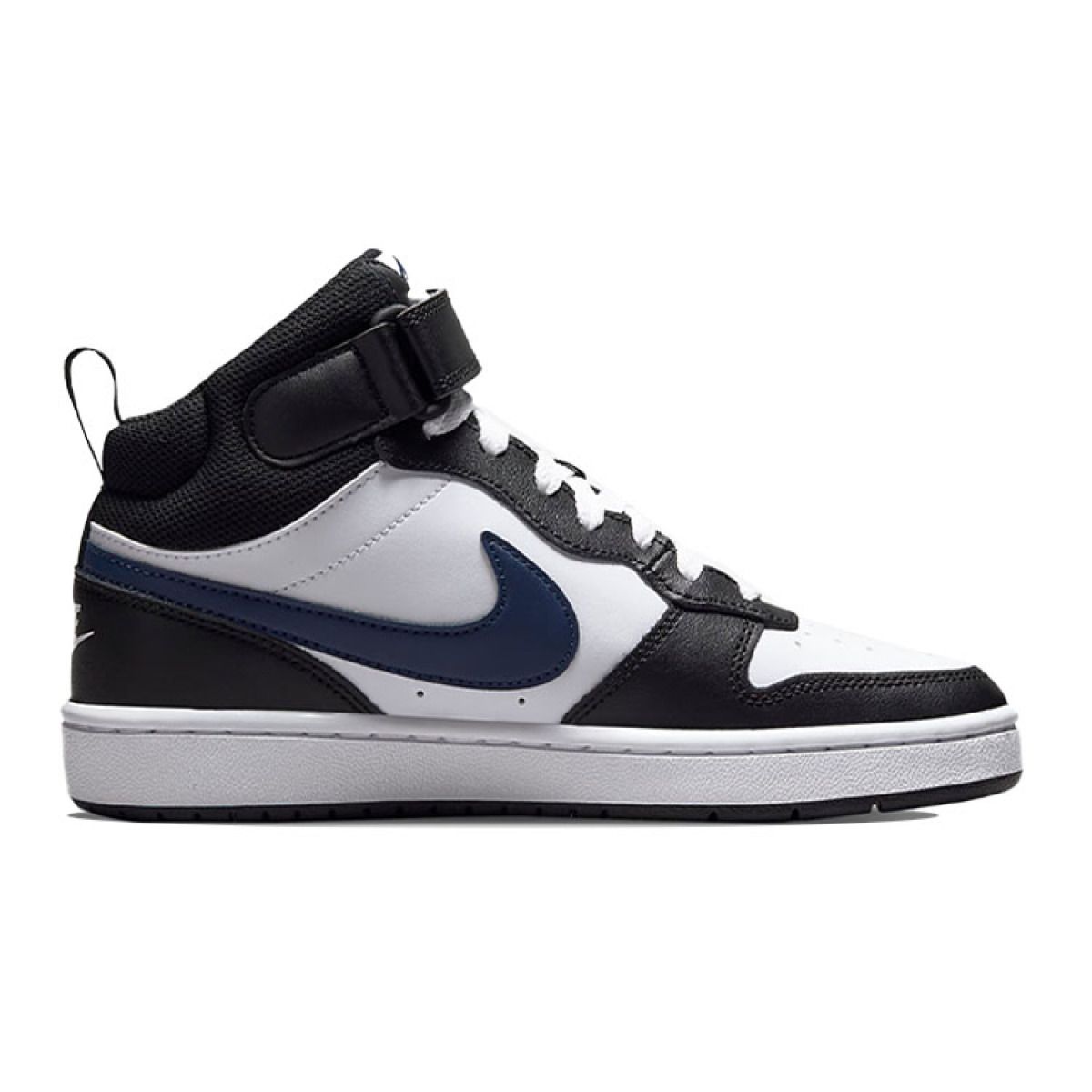 Подростковые кроссовки Nike Court Borough 2 Mid White Black/University Red GS