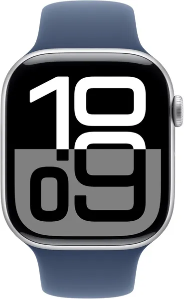 Умные смарт-часы Apple Watch Series 10, 42мм, GPS+Cellular, Silver Aluminum Case, Denim Sport Band