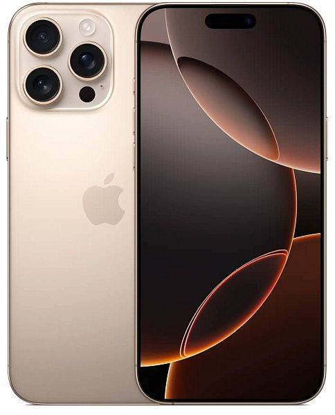 Смартфон Apple iPhone 16 Pro Max 256 GB, Dual nano SIM, Desert Titanium