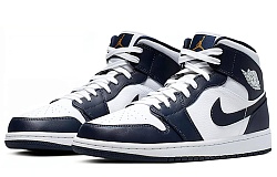 Мужские кроссовки Air Jordan 1 Mid Obsidian White/Black