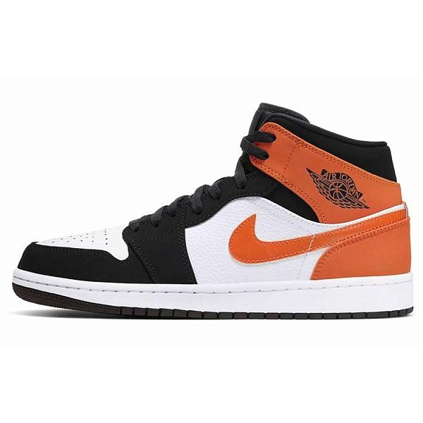 Кроссовки Air Jordan 1 Mid White/Black/Orange