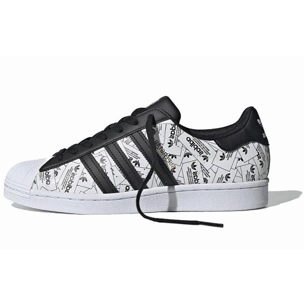 Кроссовки Adidas Originals Superstar Reflective All-Over Print Black/White/Grey